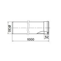 Protherm rurka predlzovacia 130mm - 1 m  T30K-1000