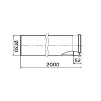 Protherm rurka predlzovacia 130mm - 2 m  T30K-2000