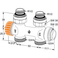 Heim.Multilux Eclips rohový Rp1/2"