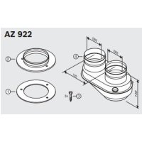 Junkers Bosch AZB adapter del. ťahu  80/80 (AZB 922)