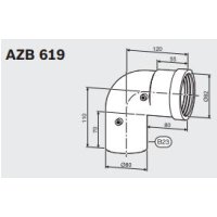 Junkers Bosch AZB 619 koleno 80mm 90st