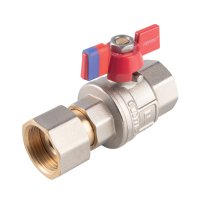 FERRO Vent.guľ.voda s prevl.maticou dn20  3/4"FF,M PN16