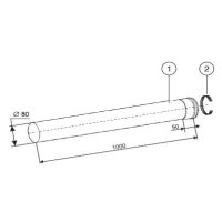 Protherm T2 Predlženie 80mm    1m