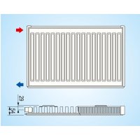 Radiátor KORAD SK 11K 500x  400     170W 2xDrziak (vodt)