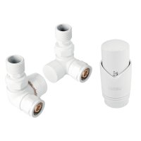 Sada Nova rohova pre radiatory so spodnym privodom, Biela