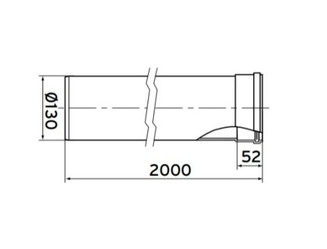 Protherm rurka predlzovacia 130mm - 2 m  T30K-2000