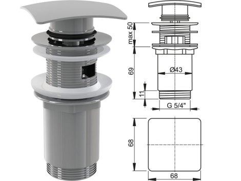 Alc.Pileta Um.klik 5/4" štvo.A393