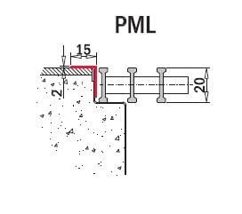 BOKI PML mriežka s L-lištou 200-3000 priečna,dural-prír.elox