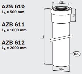 Junkers Bosch AZB 610 pred.80mm/0,5m PP