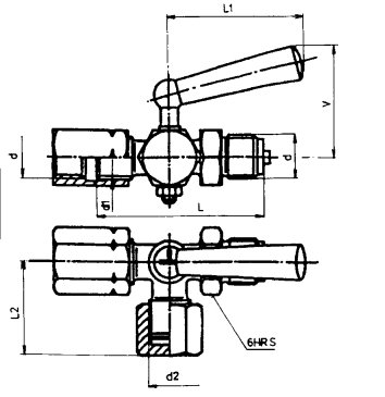 Kohut manom.3-cestný M20/G1/2" LH mosadz