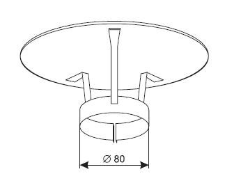 Protherm zakončenie zvislé -strieška pr.80mm SM2