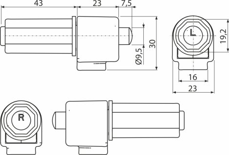 Alc.ND Mechanizmus pántu zo Softclose 12 set ( pre 604 )