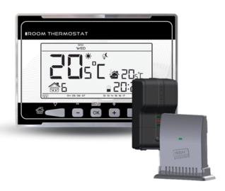 TECH 57 Termostat EU-290 V2 izbový regulátor, 2 - stav, bezdrôtový biely