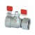 HERZ Vent.guľ.DN20 - 3/4" PN16 vonk.matica 3/4" Motýľ